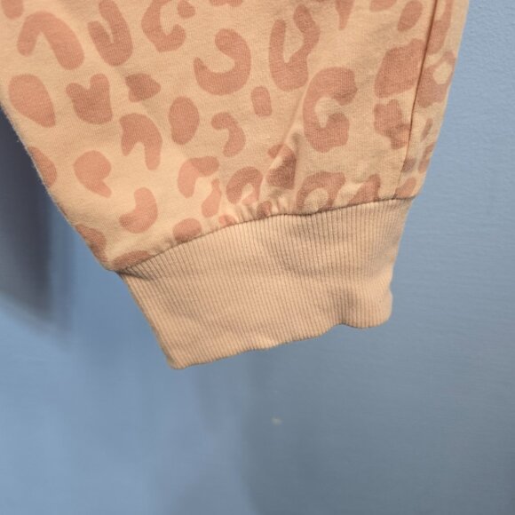 NWOT Denim and Company Beige and Pink Leopard Print Jogger Pants Size L (Q-3) - Picture 5 of 5